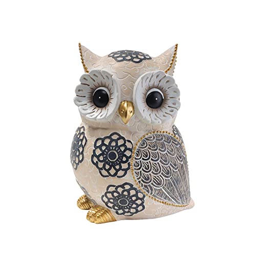 Ronyme Collection Statuette de Hibou, Ornement Chouette Figurine Bureau Paysage Décor Statue Jardin Hibou Sculpture pour Table, Maison, Jardin