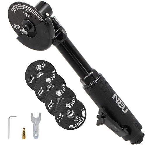 Image of Air Cut off Tool, PNEUPACTURE 3 inch Cut off Tool 18000RPM, Pneumatic Cutting Machine Metal Sheet Cutter Tool Kit