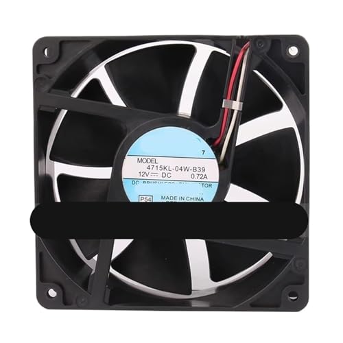 BACYDLPL Ventilador de refrigeración 4715KL-04W-B39 12 V 0,72 A 12 cm 120 x 120 x 38 mm(2-Wire A1)