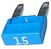 AERZETIX - 10 fusibili Piatti - 15A - Blu - 11,9mm - 6V 12V 24V 36V - C10284