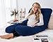 AngQi Pregnancy Body Pillow, U Shaped Full Body Pillow with Removable Velvet Cover, Navy Maternity Pillow
