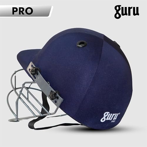 Image of GURU Pro Cricket Helmet with Adjustable Strap, Comfortable Fit & Lightweight