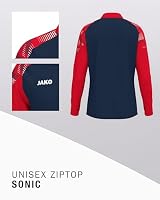 JAKO Unisex Ziptop Sonic, Marine/rot, 3XL – Ansicht 4