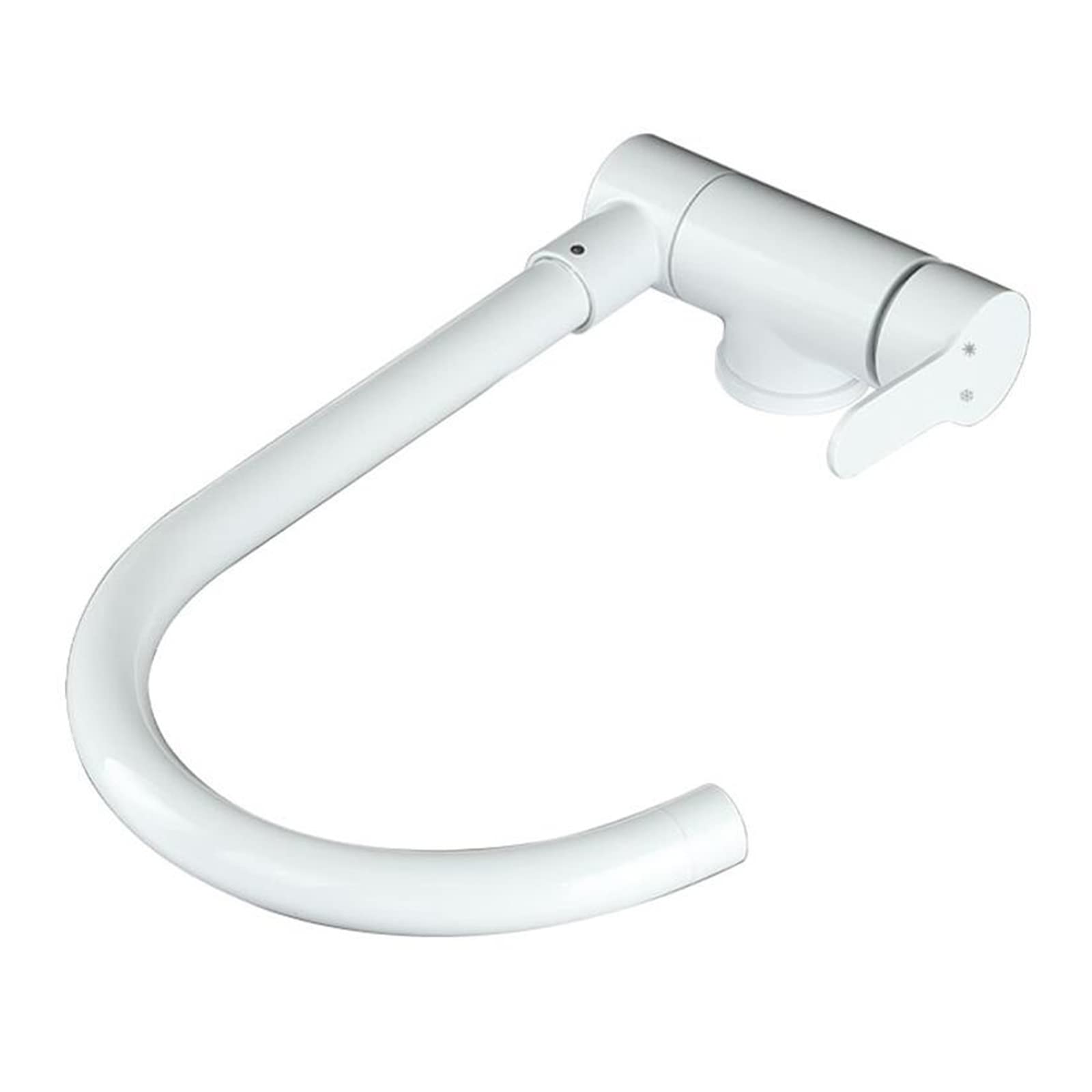 Robinet melangeur de cuisine pliant haut de gamme blanc mat