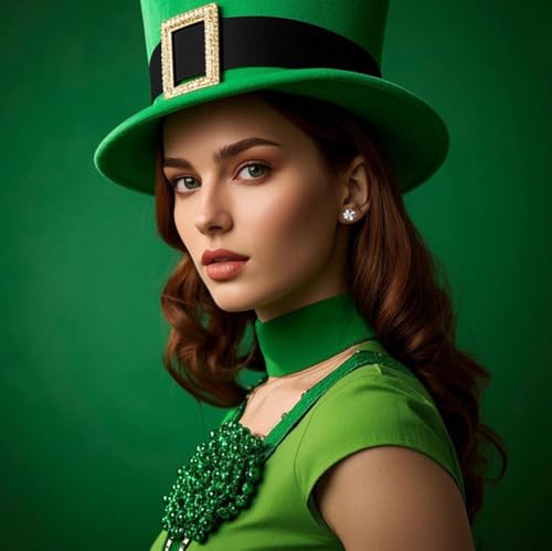 Reffeer Solid 925 Sterling Silver Clover Leaf Stud Earrings for Women Teens Small Clover Stud Earrings Shamrock Earrings Spring2