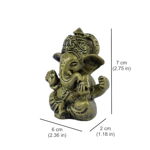 Estatua de Buda Lord Ganesha de piedra artificial miniatura 3