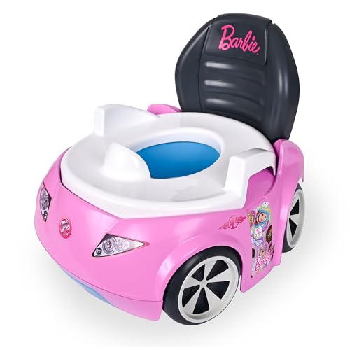 Barbie Convertible Car Potty Training Toilet Includes Detachable Toddler Toilet Seat and Kids Potty Ages 12 Months and Up Pink