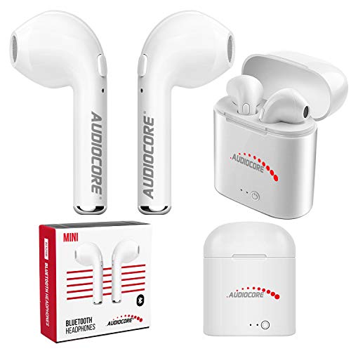 Audiocore AC515 - Auriculares inalámbricos con Bluetooth y Funda de Carga para TWS (Bluetooth 5.0), Color Blanco