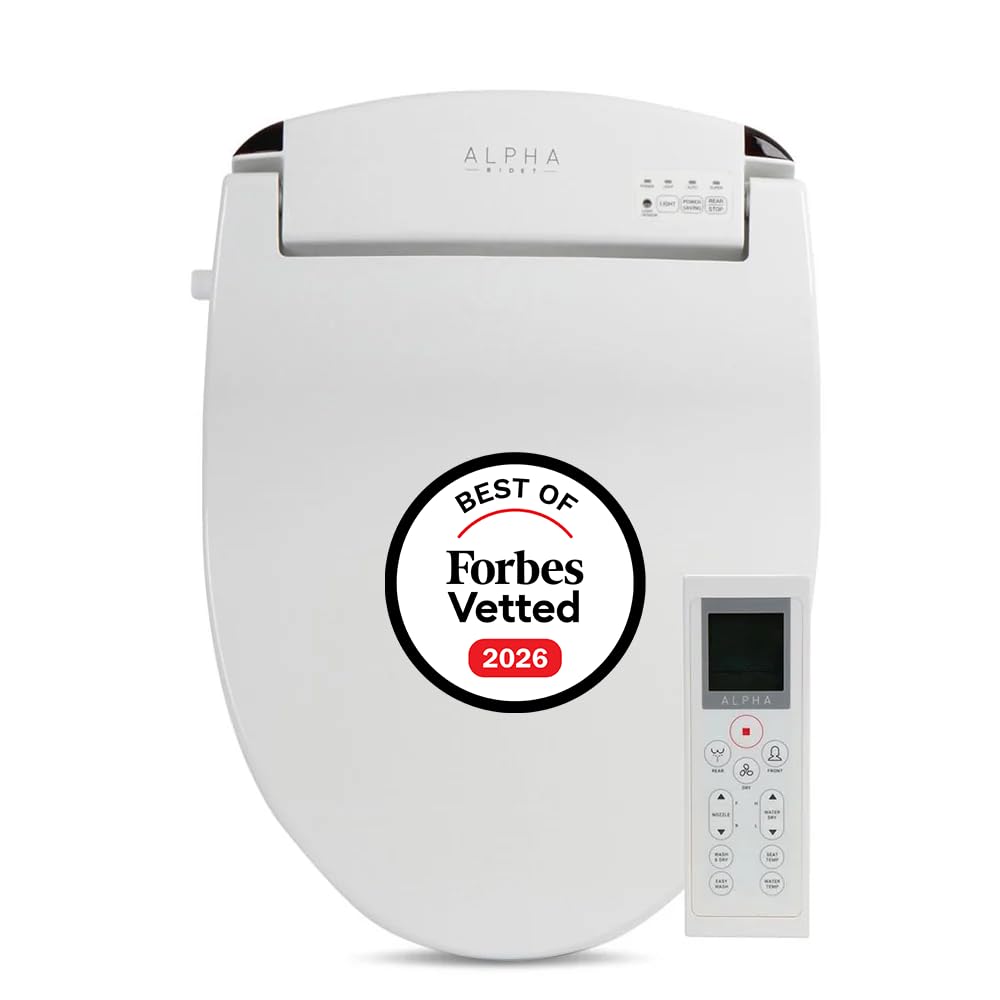 ALPHA BIDET JX2 Elongated Bidet Toilet Seat, White, Endless Warm