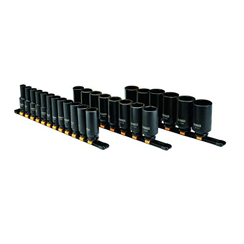 DeWalt DWMT19242 Deep impact socket set, 1/2 in. drive, metric, 26-piece