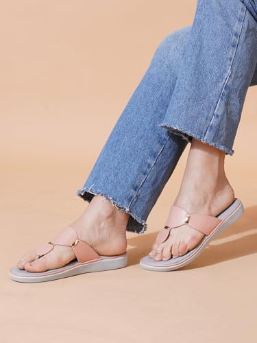 Image of Women's Elevate Comfort Flat Sandals Cushioned Adjustable & Stylish Slip-Resistant Design For Girls /Ladies
