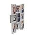 MELANNCO 18 x 18 Inch 9 Opening Photo Collage Frame, Displays Four 4x6 and Five 6x4 Inch Photos, White