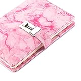 Marble Diary with Lock for Girls and Women,Secret Journal with Lock and Cute Notebooks for Teen Girls,Password Girls Diary with Combination Lock (Pink, A5)