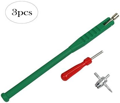 Wisdomen Green Plastic Handle Tire Valve Stem Puller Tool with Valve Core Remover
