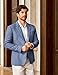 Vssjavun Mens Suit Jacket 2 Button Fashion Sport Coats Wedding Dress Suit Party Blazer Seablue 2XL