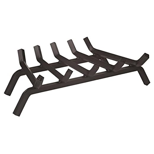 Rocky Mountain Goods Heavy Duty Fireplace Grate - Solid Metal Bar Log Holder Grate with 3/4” Bars - Rack Heater for Wood Stove with Heavy Gauge Wrought Iron Bars (23")