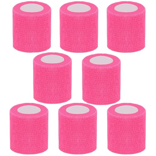 CIYAGPOOU Self Adhesive Bandage Wrap 2 Inch Pink Breathable Elastic Cohesive Bandages Vet Wrap Sports Tape Bulk for First Aid Supplies Wrist Sprains Protection