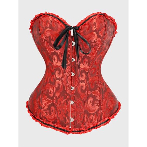 TANGNADE Women Renaissance Corset Top Bustier Lace up Gothic Boned Bustier - image 3