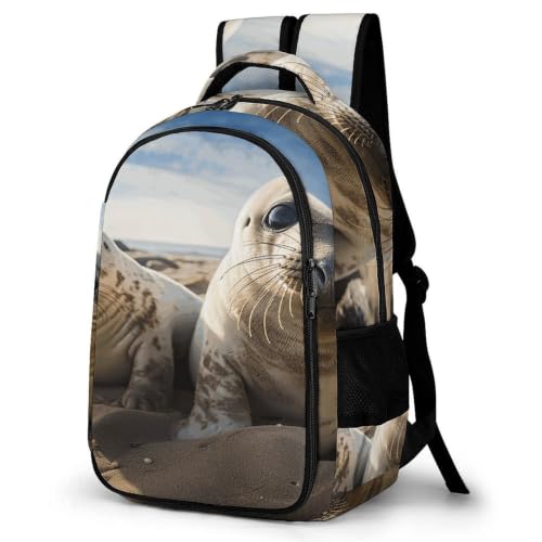 Mochila de viaje Seal on The Beach y portátil para uso diario