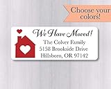 60ct - Christmas Address Labels, We Have Moved Address Labels, New Home Address Stickers (#349-WH)