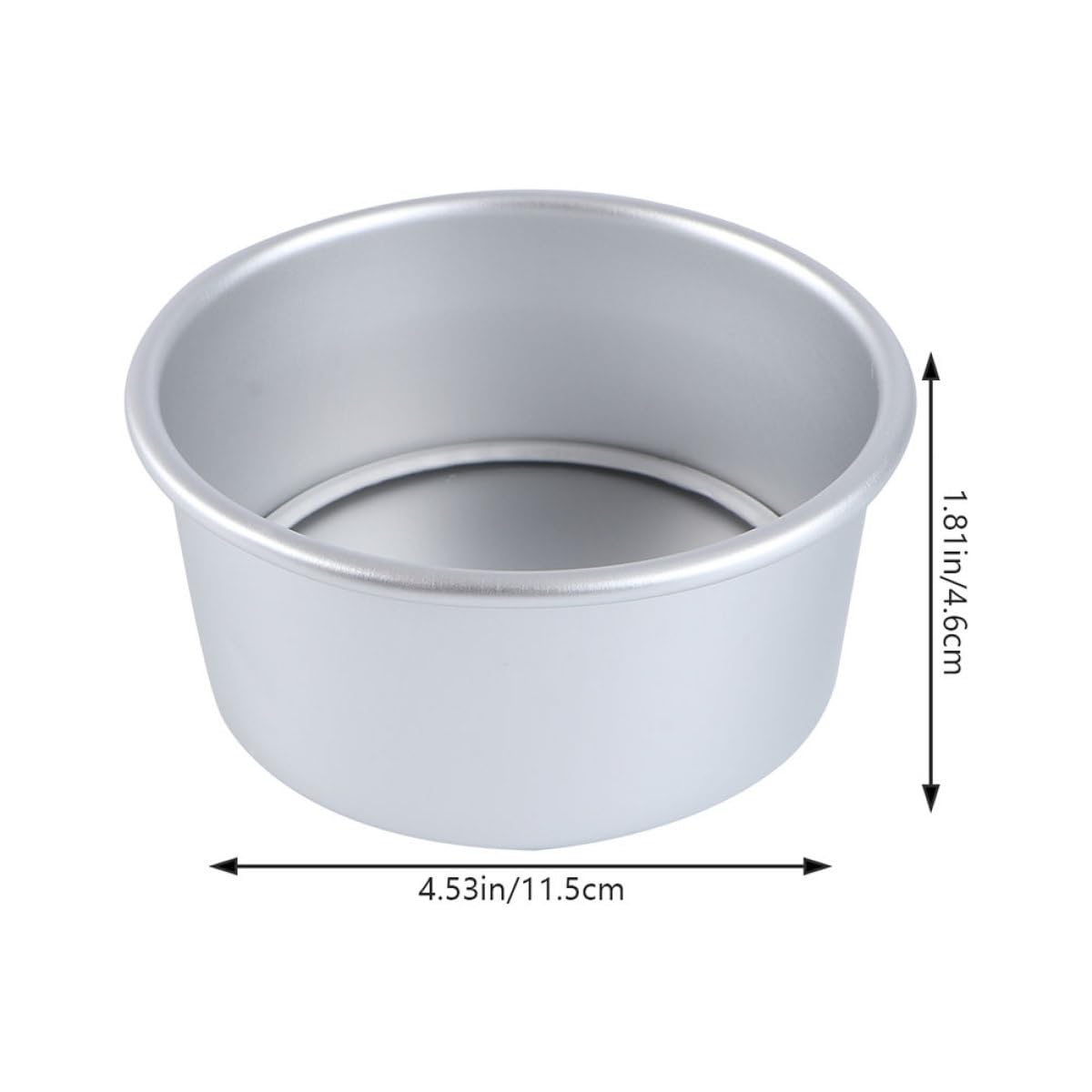 Molde para Pasteles Redondo Antiadherente de 4 Pulgadas con Base Desmontable, 8 Piezas, Aluminio Anodizado para Horno, Práctico Molde para Hornear Bizcochos y Tartaletas en Cocina