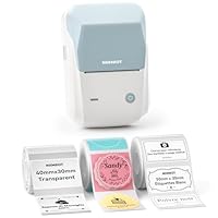 NIIMBOT B1 Étiqueteuse avec 3 Rouleaux D'étiquettes,Larges Étiquettes Autocollantes pour la Maison,la Cuisine et Le Bureau (Dont Un Rond)