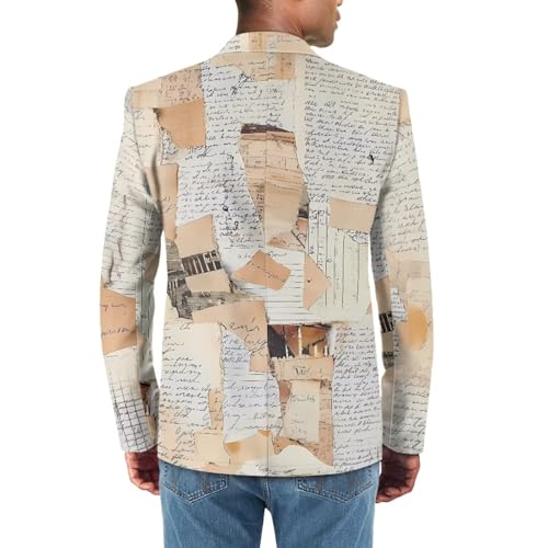UNICEU Mens Casual Blazer One Button Lightweight Business Suit Jacket with Pockets Sports Coat4