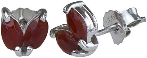 Flawless Natural Agate Gemstone 925 Sterling Silver Stud Earrings
