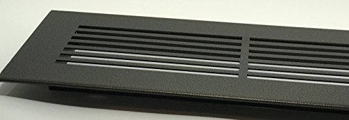 4" X 10" Oil Rubbed Bronze Steel Modern Linear Floor Register With Damper (6" X 12" Overall; No Holes) #TOP7