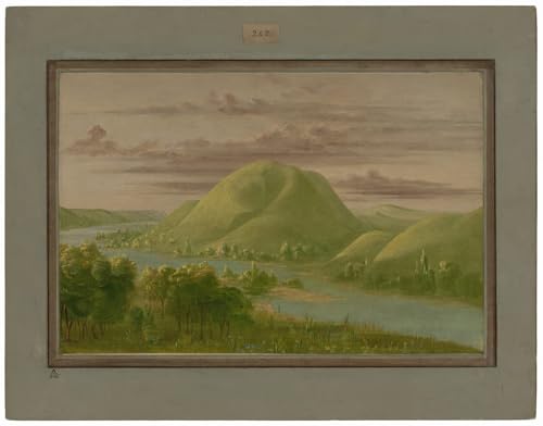 Toile moderne George Catlin Curious Grassy Bluffs peinture d'art aux finitions premium