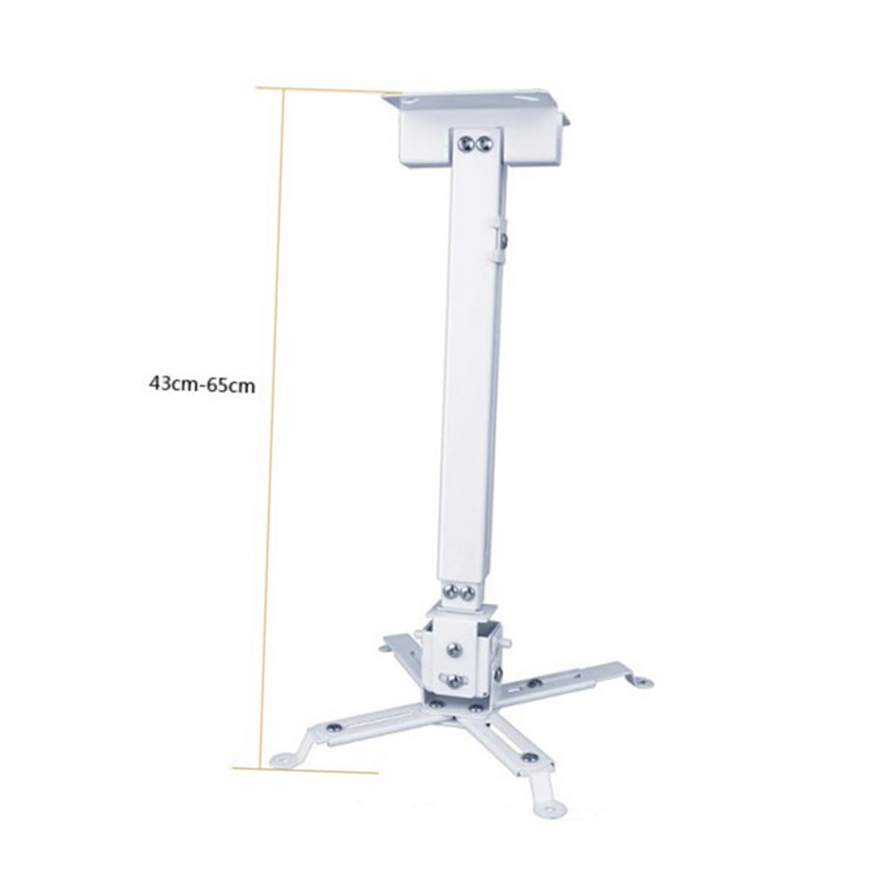 Cabilock Supporto Orientabile Bianco a per da e Ferro Proiettore Soffitto 15kg Bracci Regolabili Inclinazione Capacità Fino per Installazione Proiettori