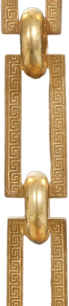 B&P Lamp® Unfinished Brass Greek Key Stamped Chain