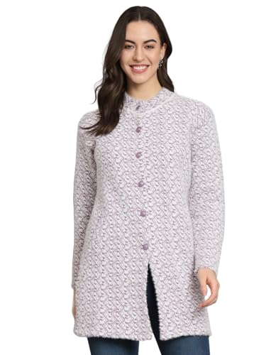 Image of eWools Women's Winterwear Woolen Long Coat Sweater Cardigans