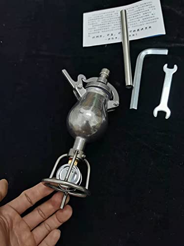 High Pressure Popcorn Maker Machine Mini Stainless Steel Professional Roasting Popcorn Machine Manual Crank Handle Gas Heating Slow Boost With Pressure Gauge For Family Gatherings Study Party Fun #TOP4