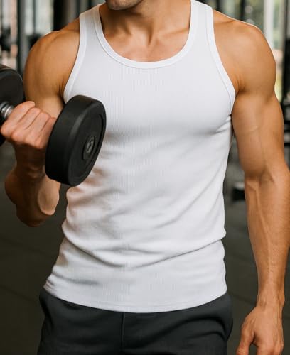 Andrew Scott Men's Cotton A-Shirt Tanks | Tag Free 100% Cotton Tank Tops |Multi Packs-Colors4