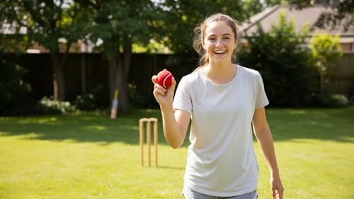 12 Pack Tennis Cricket Balls – Durable Felt Practice Cricket Training Balls for Lawn, Backyard & Outdoor Street Cricket, Hard & Heavy 80 Grams Red Ball for Batting Bowling Casual Matches & Tournaments - Thumbnail 4