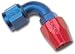 Russell 610180 Red/Blue Anodized Aluminum -10AN 90-Degree Hose End