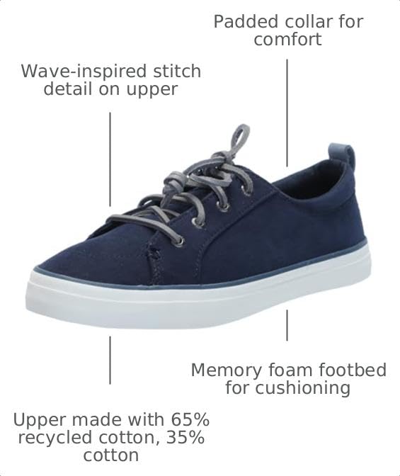 Image of Sperry Women's Crest Boat Smocked Hemp Sneaker