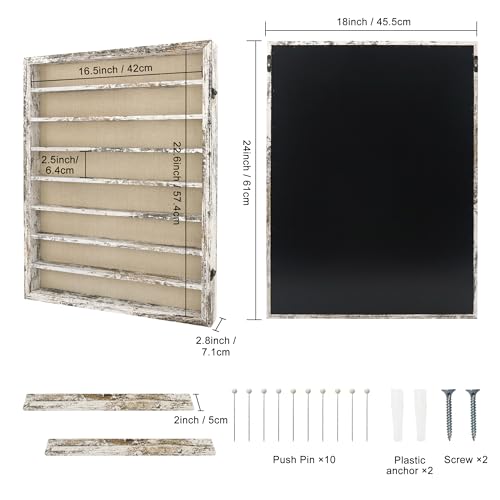 Image of FramePro Shadow Box Frame Display Case 18x24 with Removable Shelves, Deep Memory Box Trinket Knick Knack Shelf Cabinet for Collector, Keepsake Coins Military Medals Wedding Flowers White