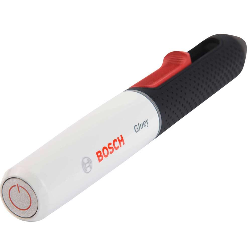 Bosch Akku Heißklebestift Gluey Smoky Grey (mit 20 Klebesticks, Grau, im Karton)