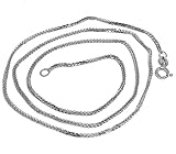 Collier en or blanc 750 18 carats avec épingle carrée