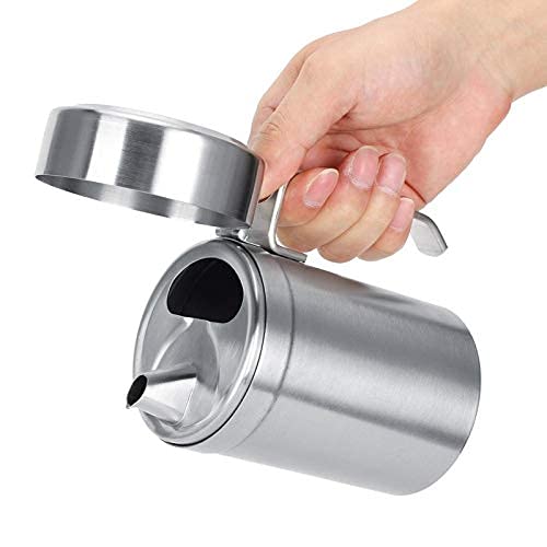 Olie Dispenser, Roestvrijstalen Huishoudelijke Keuken Handvat Olie Pot Fles Opslag Container met Deksel (1000ML) - Image 7