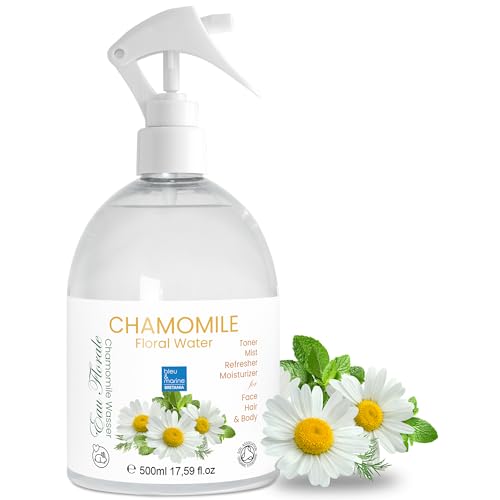 Bleumarine Bretania - Água de camomila genuína | Suavizante e calmante | Regeneração e suavização da pele | Ideal após o barbear | Produto 100% natural, 500 ml