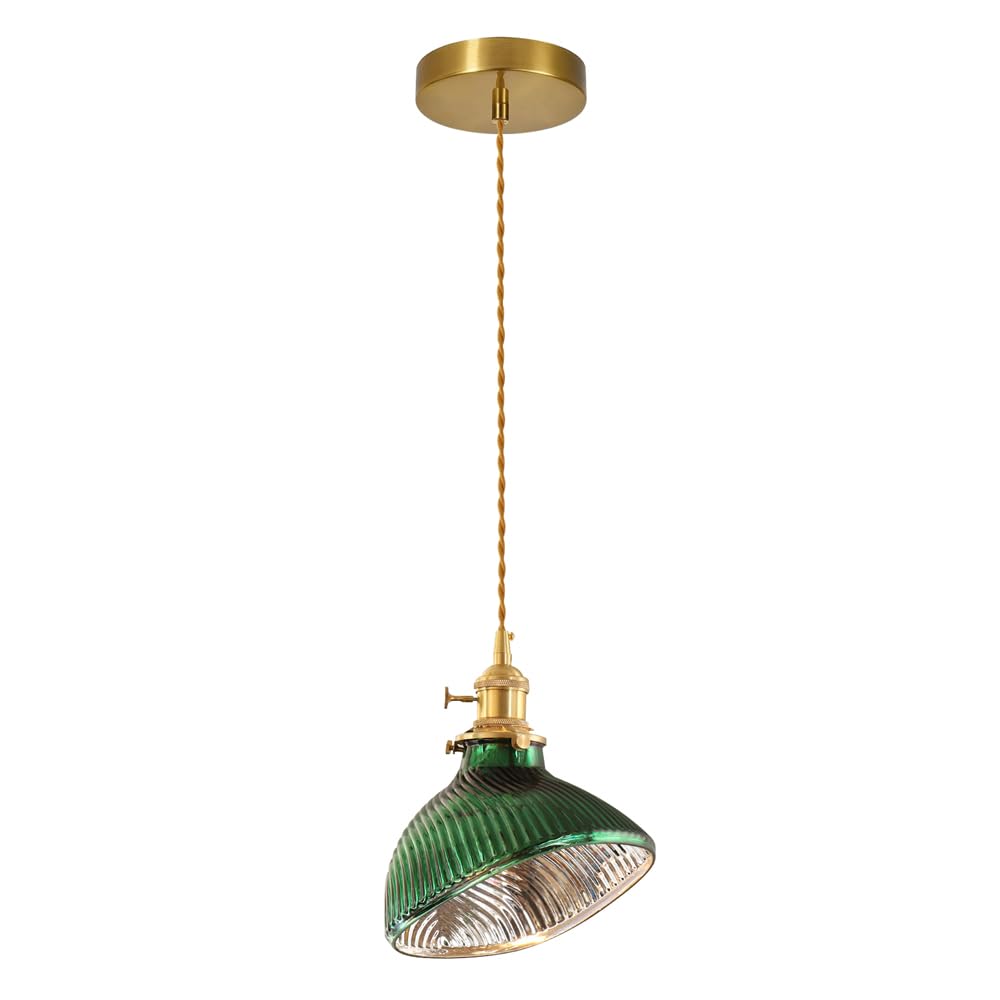 Guoguosm Multicolor E27 Base Single-Head Chandelier, Personalized Glass Pendant Lampshade, Ceiling Lighting Fixtures, Bedroom, Dining Room, Kitchen Decorative Hanging Light