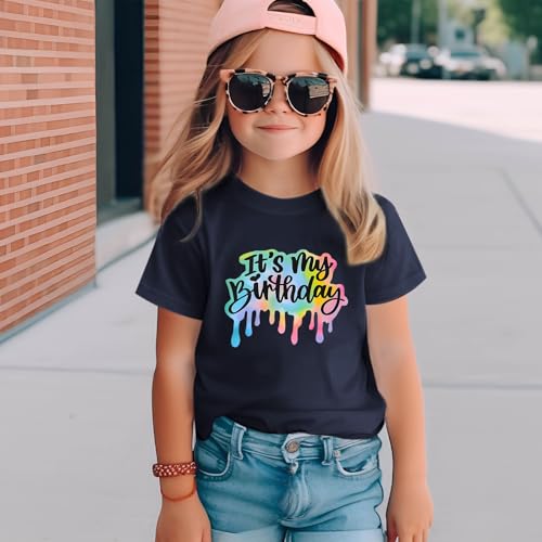 Image of It's My Birthday Girl Shirt 4th 5th 6th 7th 8th 9th 10th 11th 12th Graphic Tee for Kids Party Cute Girls Tshirts Tees