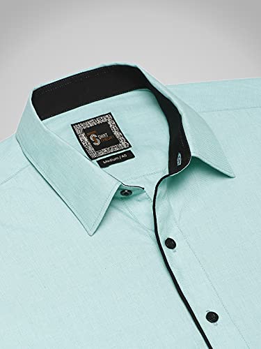 Image of SHIRT THEORY Solid Cotton Full Sleeves Casual Shirt for Men II Premium Cotton Shirt II Stylish Shirt for Men II Men Casual Shirt II Luxury Shirts ||