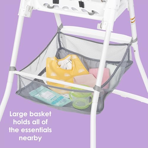 Image of Baby Trend Flat Fold High Chair, Stellar Grey