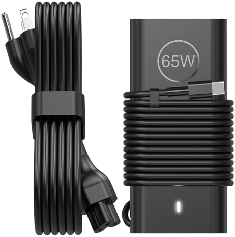 65W 45W USB C Laptop Charger Compatible with Dell Latitude 5420 5430 5520 5530 7340 7430 Inspiron 14 16 XPS 13 Chromebook 3100 Dell Computer Type C Fast Charging AC Adapter Power Cord