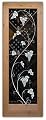 Frosted Glass Wine Door - Vineyard Grapes Unfurled - 1D Positive Clear - Grapes & Ivy - 30" x 84" - Book/Slab Door - Alder Knotty