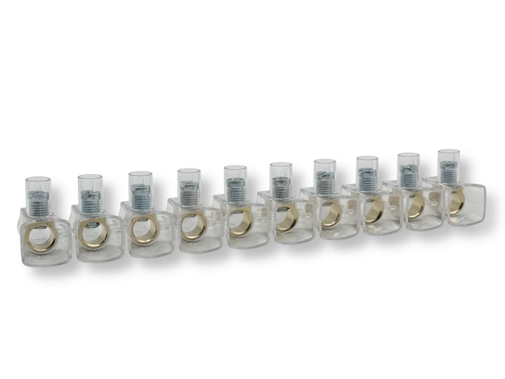 CONFEZIONE 10 PEZZI MORSETTO FORBOX A CAPPUCCIO UNIPOLARE TRASPERENTE PER CAVI CON SEZIONE 16mm²